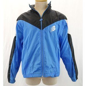 VTG AUTH New Balance Windbreaker | Sz M, Black/Blue/White Colorblock Jacket